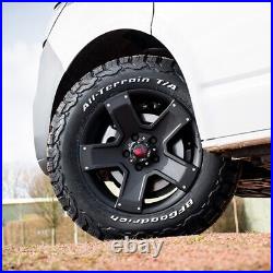 FOR VW AMAROK 5x120 TOMAHAWK OUTLAW 17 WHEELS MATTE BLACK HIFLY 4X4 245/65