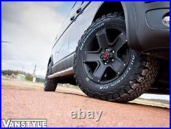 FOR VW AMAROK 5x120 TOMAHAWK OUTLAW 17 WHEELS MATTE BLACK HIFLY 4X4 245/65