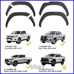 Fender Flares Slim Wheel Arch Kit for Toyota Hilux 2015-2023 MK8 MK9 Matte Black