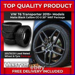 Fits Vw T6 T6.1 Calibre Cc-u Ccu 20 9j Matte Black Load Rated Wheel & Tyre 255