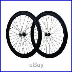 Fixie Flip-Flop Track 700c x45 mm Deep F&R Wheel Set w Tire & Tube Black Matte