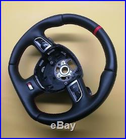 Flat Bottom Audi A5 S5 Rs5 Steering Wheel! Full Smooth Leather! New Badge