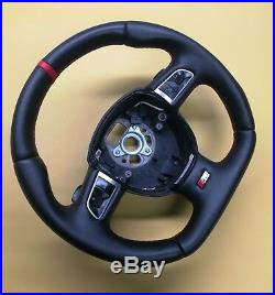 Flat Bottom Audi A5 S5 Rs5 Steering Wheel! Full Smooth Leather! New Badge