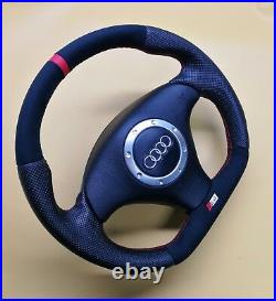 Flat Bottom Steering Wheel A4 S4 (b5) S4 Badge! Extra Padding Alcantara