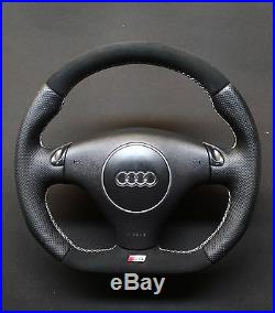Flat Bottom Steering Wheel Audi A4 S4 B6! Tiptronic! Alcantara R8 Style
