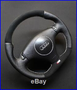 Flat Bottom Steering Wheel Audi A4 S4 B6! Tiptronic! Alcantara R8 Style