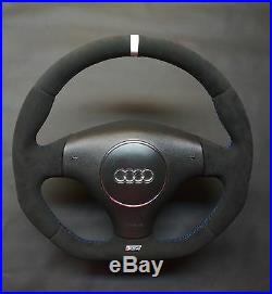 Flat Bottom Steering Wheel Audi Rs4 B5! Thicker Version! Alcantara