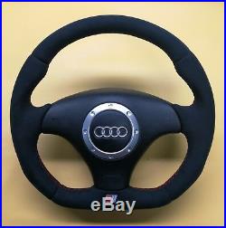 Flat Bottom Steering Wheel Audi Tt (8n) A4 S4 (b5) A6 (c5)! Full Alcntara Spa