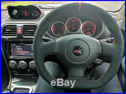 Flat Bottom Steering Wheel Subaru Impreza Gd Wrx + Armrest Lit Alcantara