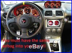 Flat Bottom Steering Wheel Subaru Impreza Gd Wrx Sti! Full Reshaped Red Stripe