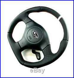 Flat Bottom Steering Wheel Subaru Impreza Gd Wrx Sti White Stripe