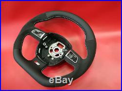 Flat bottom Alcantara AUDI A3 A4 A5 A6 S4 S5 S6 steering wheel paddle shifters