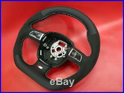 Flat bottom Alcantara AUDI A3 A4 A5 S4 S5 A6 S6 RS SEAT steering wheel S-line