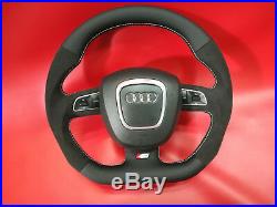 Flat bottom Alcantara AUDI A3 A4 A5 S4 S5 A6 S6 RS SEAT steering wheel S-line