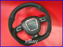 Flat bottom Alcantara AUDI A3 A4 A5 S4 S5 A6 S6 RS SEAT steering wheel S-line