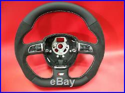 Flat bottom Alcantara AUDI A3 A4 A5 S4 S5 A6 S6 RS SEAT steering wheel S-line