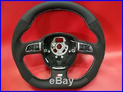 Flat bottom Alcantara AUDI A3 A4 A5 S4 S5 A6 S6 RS SEAT steering wheel S-line