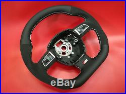 Flat bottom Alcantara AUDI A3 A4 A5 S4 S5 A6 S6 RS SEAT steering wheel S-line