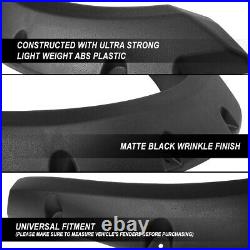 For 2015-2017 Ford F150 4pcs Matte Pocket-riveted Style Wheel Fender Flare Cover