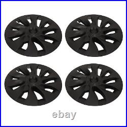 For 4pcs 18in Wheel Hubcap Matte Black Stylish Look For Model 3 2017 To