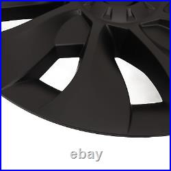 For 4pcs 18in Wheel Hubcap Matte Black Stylish Look For Model 3 2017 To