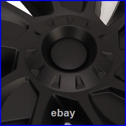 For 4pcs 18in Wheel Hubcap Matte Black Stylish Look For Model 3 2017 To