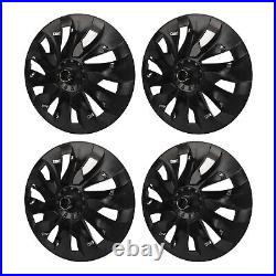 For 4pcs 18in Wheel Hubcap Matte Black Stylish Look For Model 3 2017 To