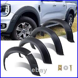 For Ford Ranger 2023+ XL XLT Wide Wheel Arches Extensions Body Kit Matte Black