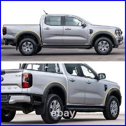 For Ford Ranger 2023+ XL XLT Wide Wheel Arches Extensions Body Kit Matte Black