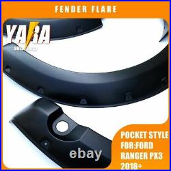 For Ford Ranger PX3 Wildtrak 2018-2021 Fender Flares Wheel Arch matt black 6pcs
