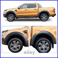 For Ford Ranger T8 2019-2022 Matte Black Wheel Arches Extensions Kit PARK ASSIST