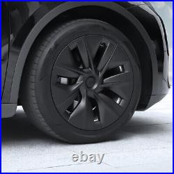 For Tesla Model Y 2020-23 Matte Black 19 Wheel Cover Hubcaps Rim Cover 4PCS/Set