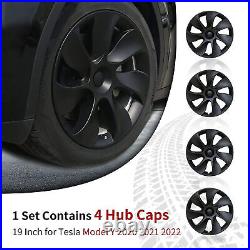 For Tesla Model Y Wheel Cover Caps 19 Inch Rim Hubcap Hub Cap Matt Set of 4 UK