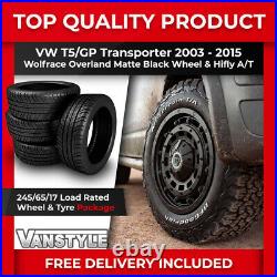 For Vw T5 03-15 Gp Wolfrace Overland 17 Matte Black Load Rated Wheel Hifly A/t