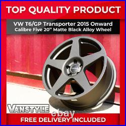 For Vw T6 Transporter Calibre Fives Matte Black 20 Load Rated Alloy Wheel Spoke