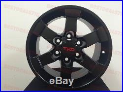 Four 16 Trd Matte Black Style Rims Wheels Fits Toyota Fj Cruiser 4runner Tacoma