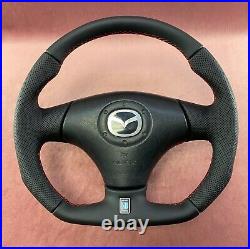 Full RESHAPED FLAT BOTTOM steering wheel MAZDA RX-7 RX7 FD3S NEW LEATHER