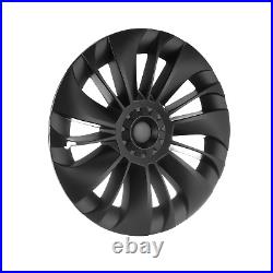 GEARZAAR For Tesla Model Y Hubcap 19-inch Induction Wheel Covers Matte Black 4PC