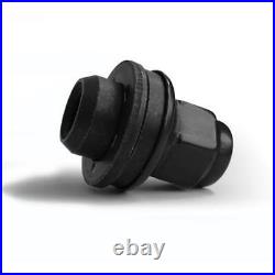 GENUINE JAGUAR BLACK Wheel Nuts & Locks M12X1.50 FLAT SEATED X 16 XJ