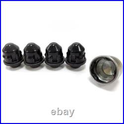 GENUINE JAGUAR BLACK Wheel Nuts & Locks M12X1.50 FLAT SEATED X 16 XJ