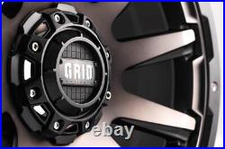 GRID WHEELS GD0520090550D110 Wheel GD05 20\' x 9\' Matte Black Machined Face Wi