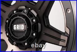 GRID WHEELS GD0620090237D0008 Wheel GD06 20\'x 9\' Matte Black Machined Face Wi