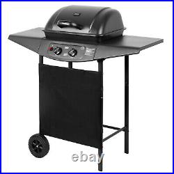 Gas BBQ Barbecue Outdoor Cooking 2 Burners Stainless Steel Large Grate Wheels UK