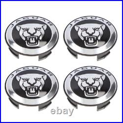 Genuine Jaguar Growler Head & Script Wheel Centre Cap Badge (Black/Sil) T2H58379