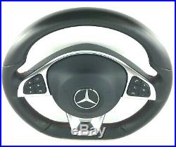 Genuine Mercedes AMG red stitched steering wheel with airbag. A B Class etc. 1A
