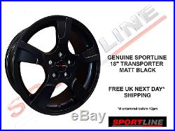 Genuine Sportline 18 Alloy Matt Black Vw Transporter T5.1/t6 Single Wheel
