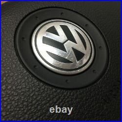 Genuine VW MK5 Golf GTI Black Leather Flat Bottom steering wheel and SRS bag B17