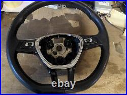 Genuine VW Polo, Caddy Flat Bottom black leather steering wheel