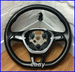Genuine VW Polo, Caddy Flat Bottom black leather steering wheel 6C0419091 Ref C2