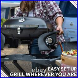 George Foreman Gas BBQ Black Stainless Steel Portable with Trolley GFSBBQ1TR